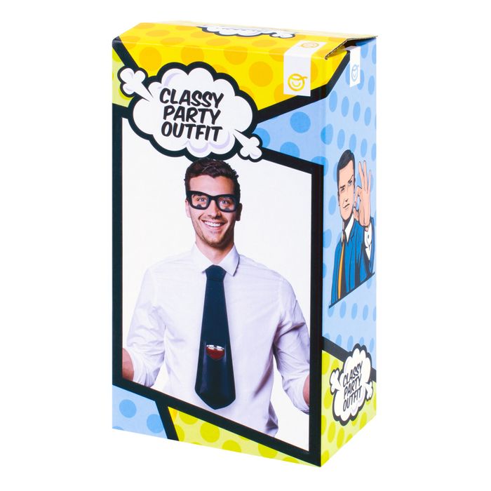 Party Game Bottle Opener Glasses & Tie Can Holder