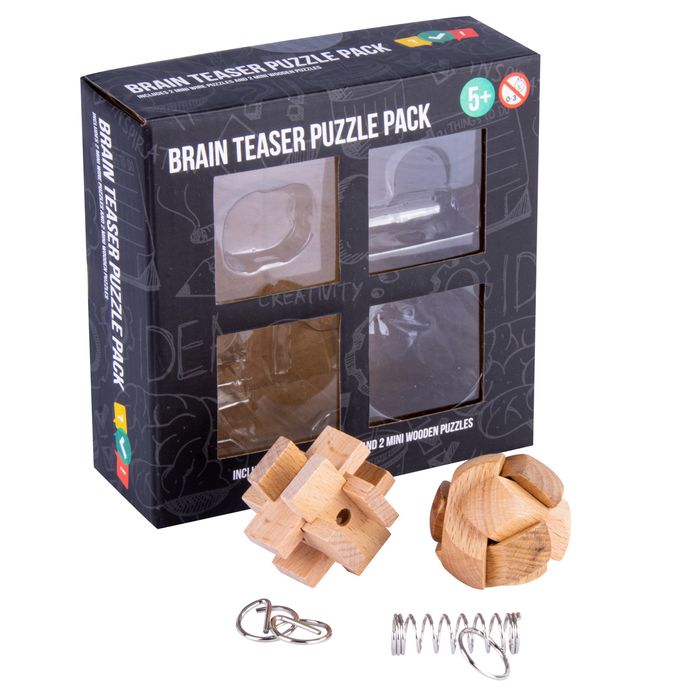 Brain Storm Mini Brain Teaser Puzzle 4 Pack