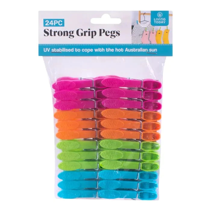 Living Today 24Pk Strong Grip Pegs