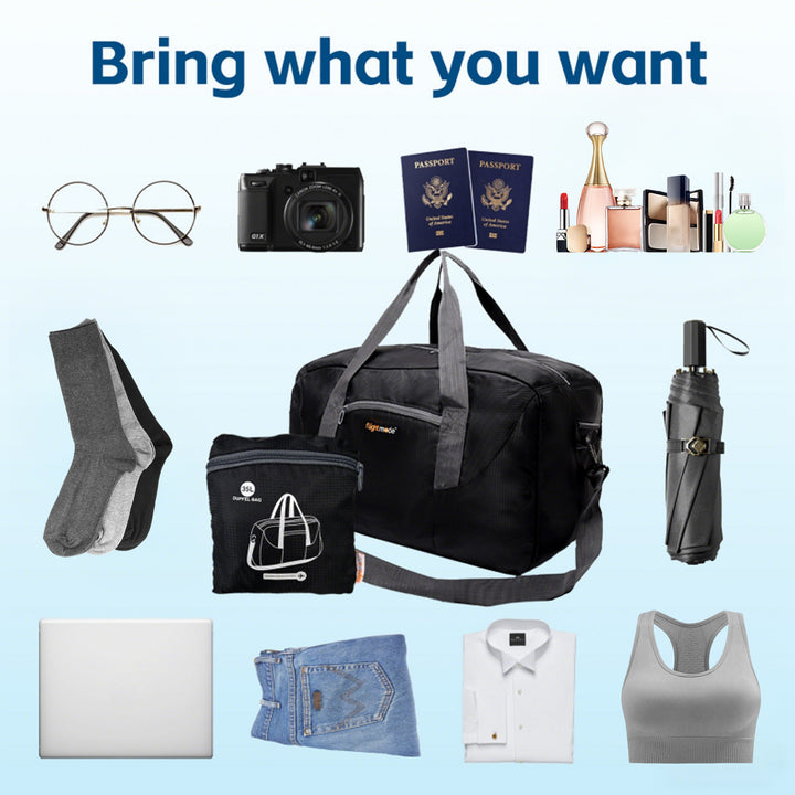 35L Foldable Lightweight Duffel Travel Bag