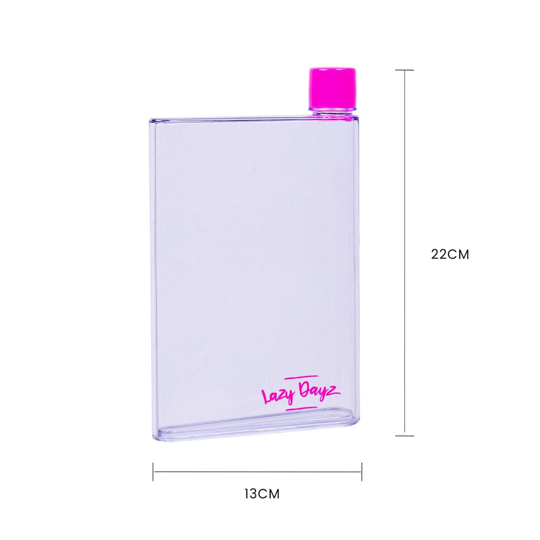 Lazy Dayz Hydration Lazy Dayz Flat Bottle 380ml - Pink