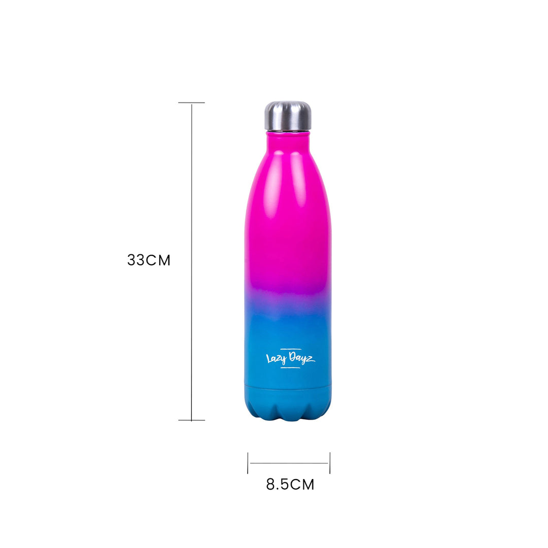 Lazy Dayz Jumbo Drink Bottle 1L - Pink Blue Ombre