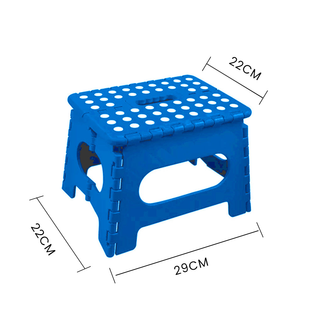 Stool Portable Plastic Foldable Chair Outdoor Bathroom Kitchen Adult Kids Blue