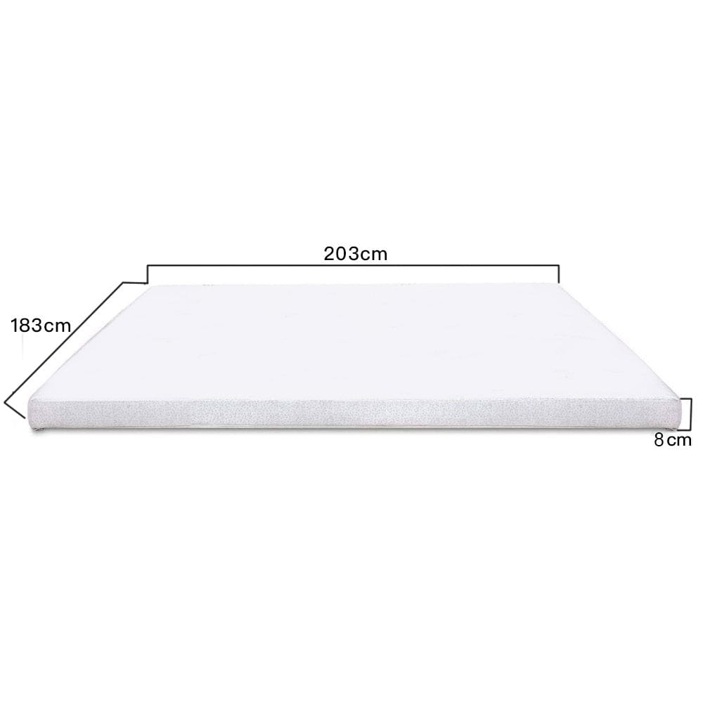 Living Today Homewares 8cm Memory Foam Mattress Topper with Bamboo Cover - King