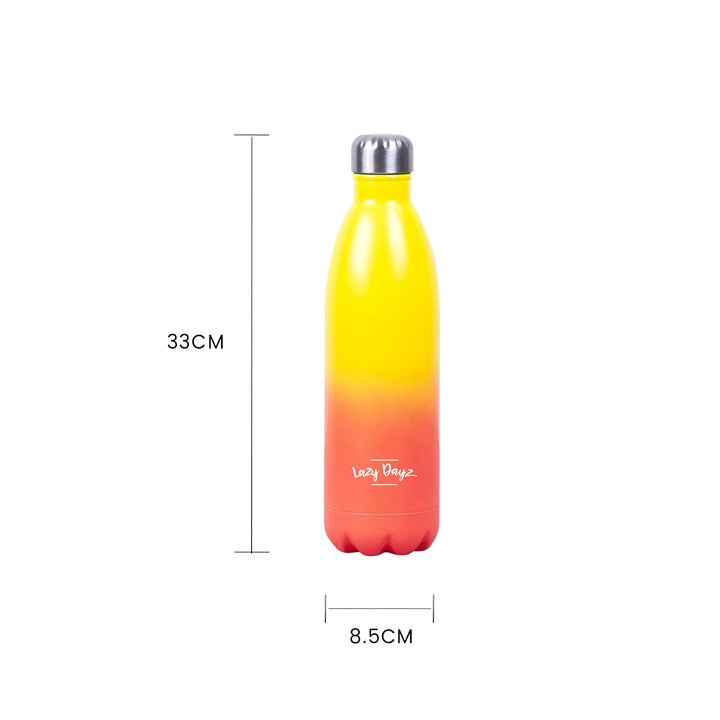 Lazy Dayz Jumbo Drink Bottle 1L - Yellow Peach Ombre