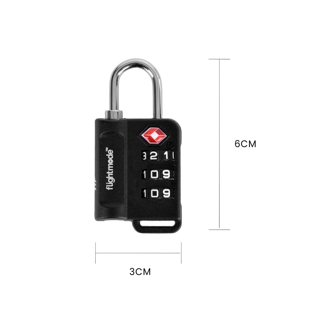 Flightmode TSA 3 Dial Indicator Padlock x2