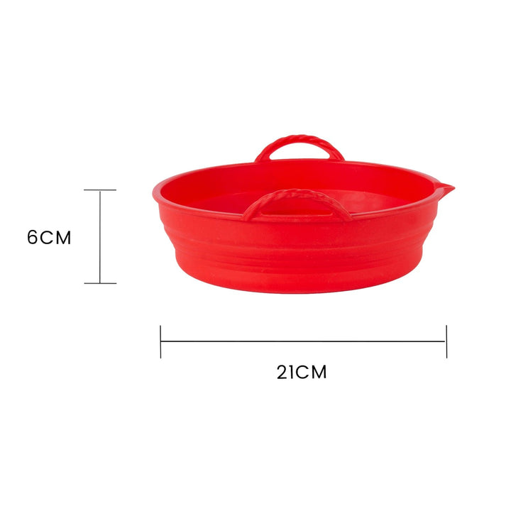 COOK EASY Silicone Ari Fryer LIner Collapsible Silicone Air Fryer Oven Microwave Liner Round