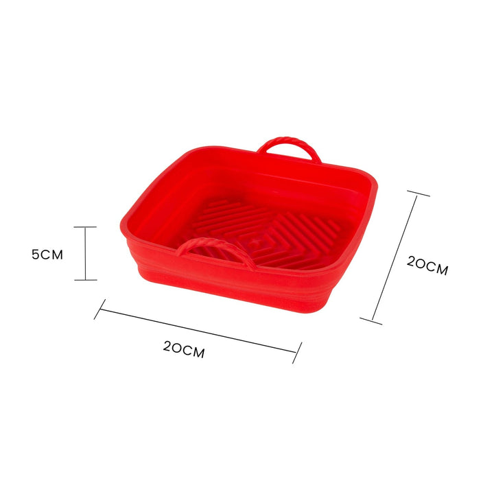 COOK EASY Silicone Ari Fryer LIner Collapsible Silicone Air Fryer Oven Microwave Liner Square