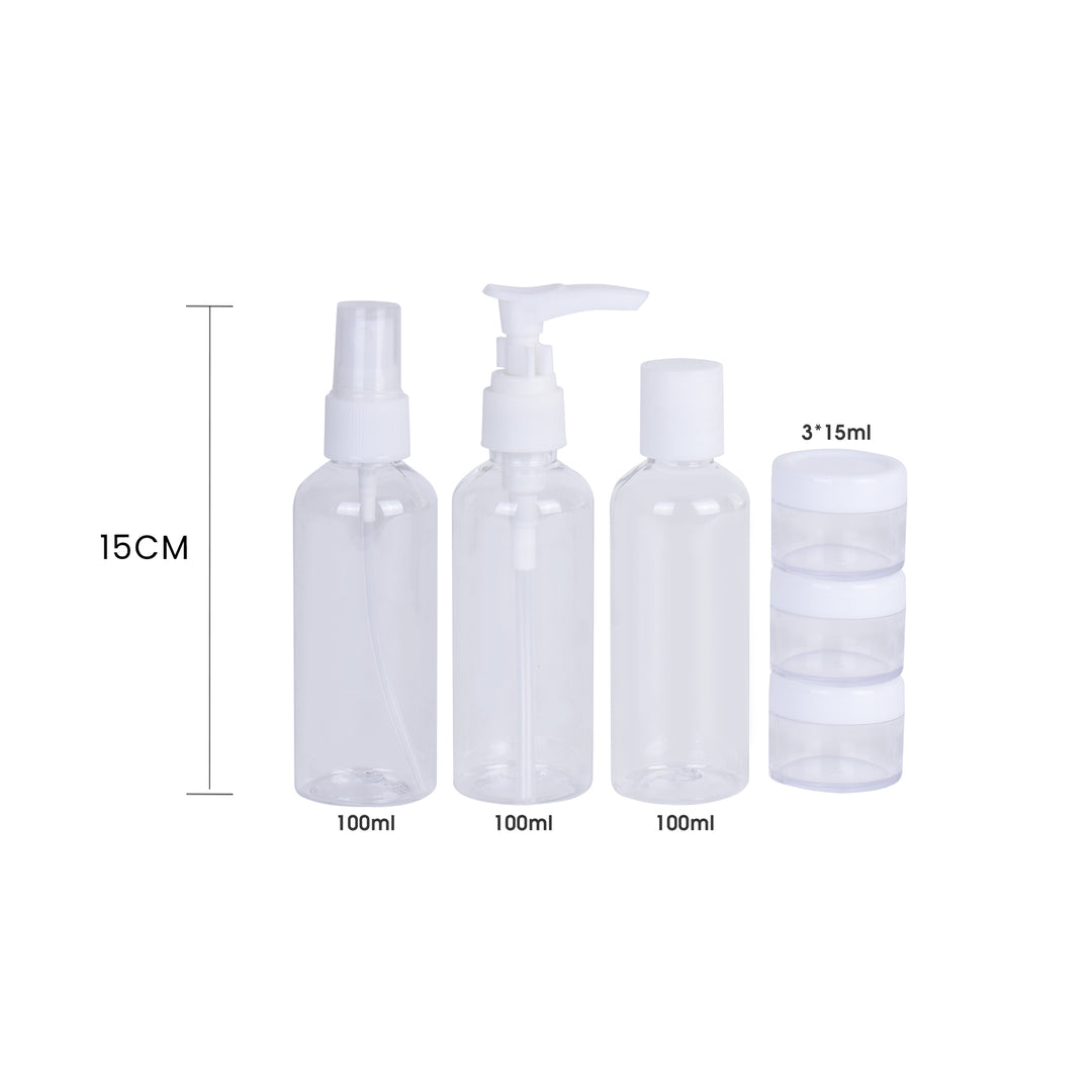 6 Pcs Travel Bottle Set with PVC Storage Bag