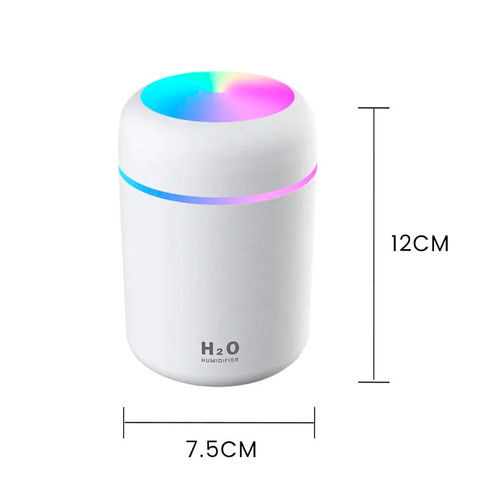 Mini Ultrasonic Air Humidifier 300ml Rainbow LED