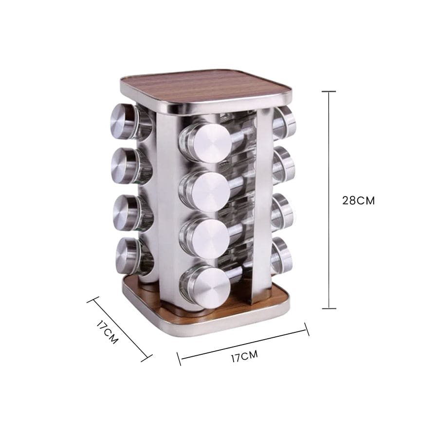 Clevinger Spice Organizers Clevinger 16 Piece Rotating Spice Rack Organiser Set