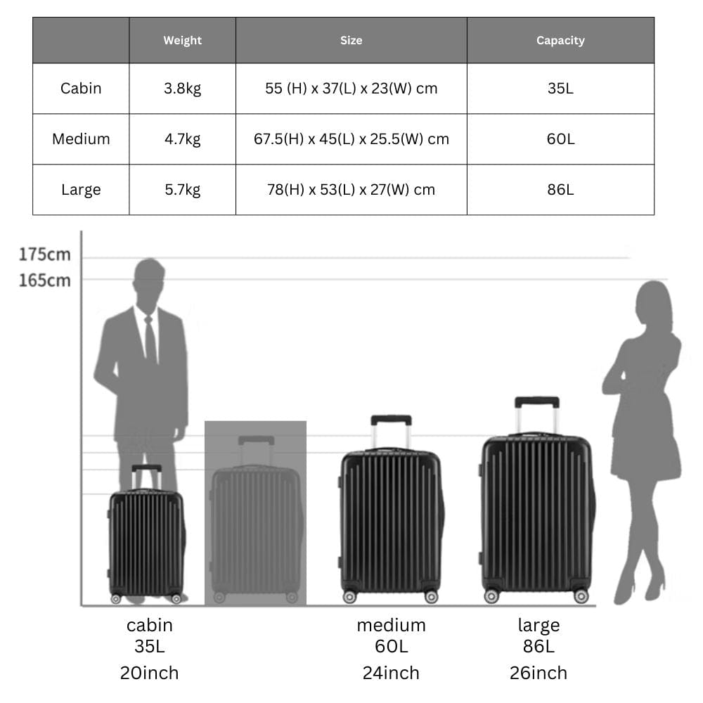 Flightmode Luggage & Bags Flightmode Travel Suitcase Cabin-Black