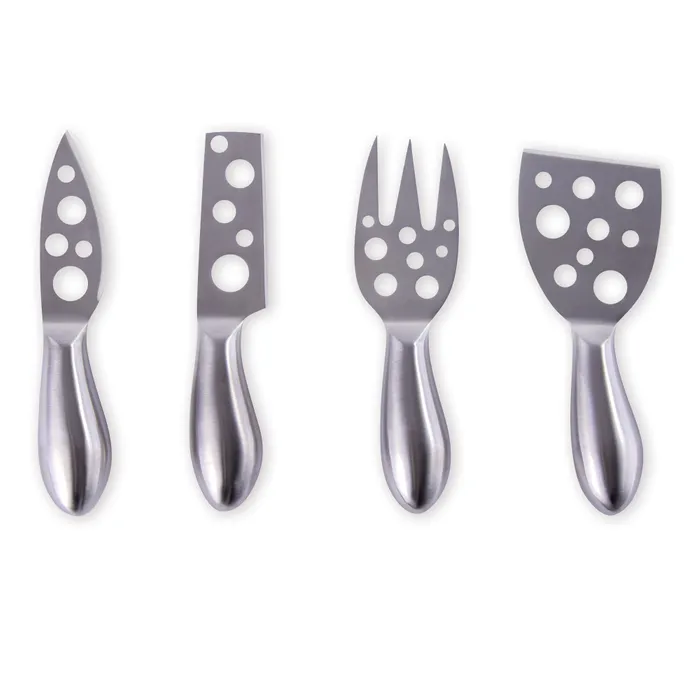 Clevinger Hobson 4 Piece Stainless Steel Cheese Knife Set With Magnetic Block