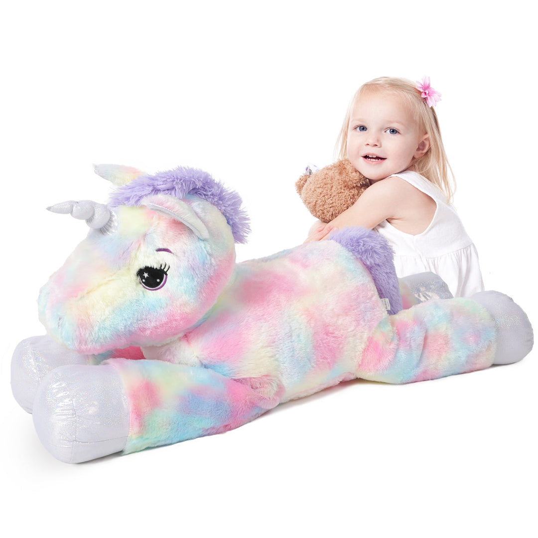 105cm Jumbo Lying Unicorn Soft Plush Toy