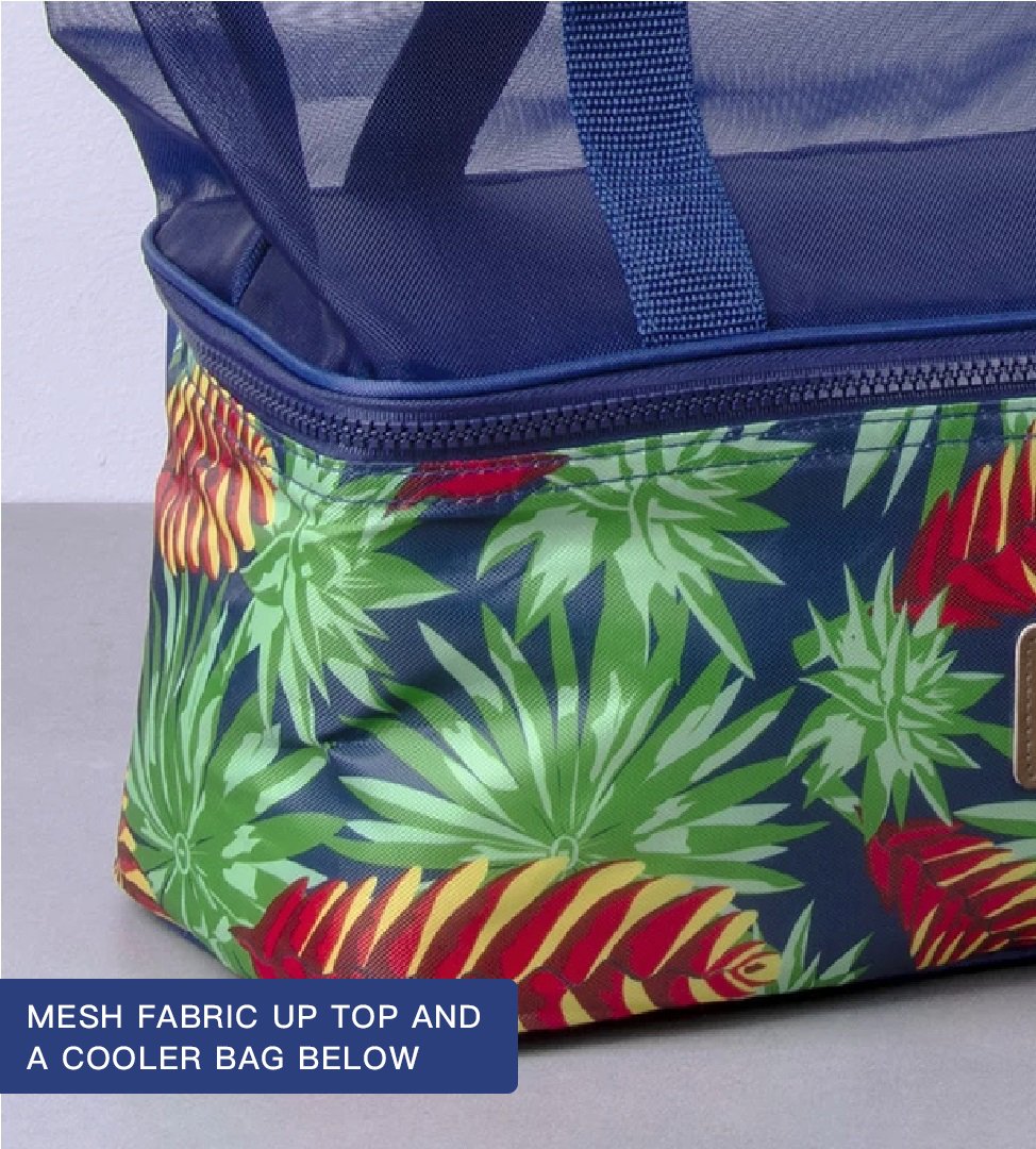 8L Reusable Insulated Lunch Cooler Tote - Makena/Mossman