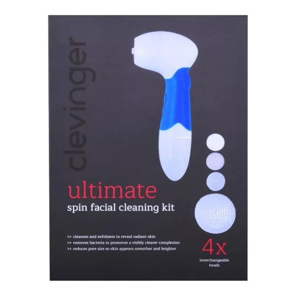 Clevinger Ultimate Spin Facial Cleansing Brush Set - 4 Heads