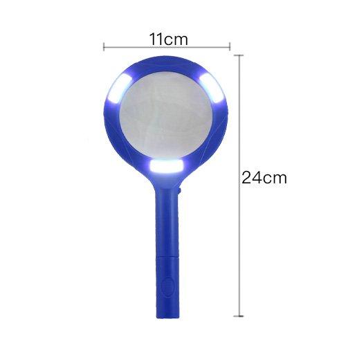 Brillar Light Up Magnifying Glass with COB LED Technology-Black/Navy