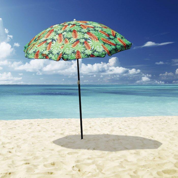 LazyDayz Folded Beach Umbrella 1.8m with Carry Bag