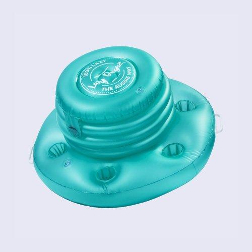 70cm Pool Float Inflatable Drinks Holder Tub - Pink/Teal