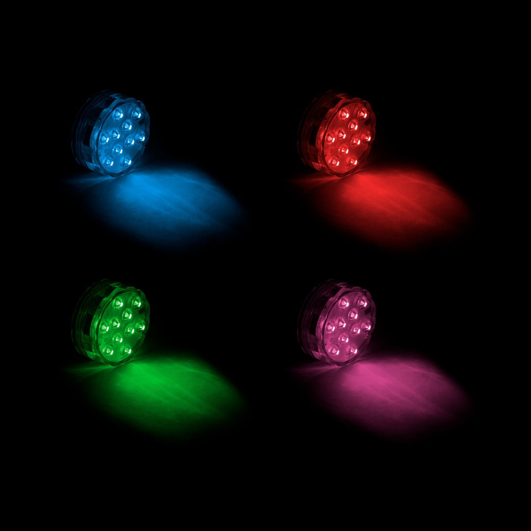 4 Packs 13 Colors LED Waterproof Pool Lights with Remote Control