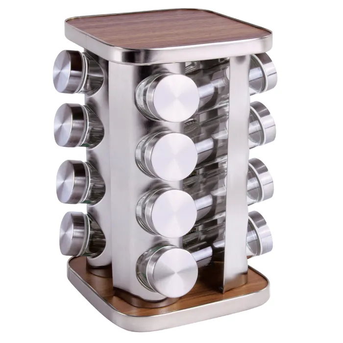 Clevinger 16pc rotary spice rack