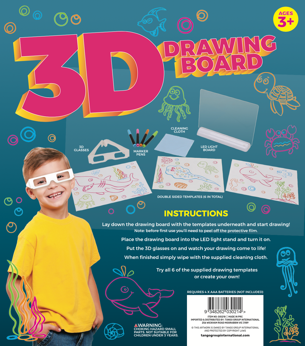 3D Drawing Board Magic Glow Pad Light Up - Living Today