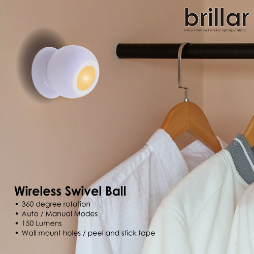 Brillar Wireless Swivel Ball LED Light
