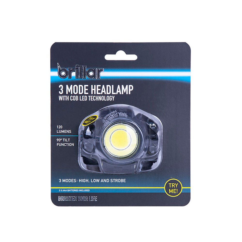 3 Mode Headlamp with COB LED Technology-Black/Blue