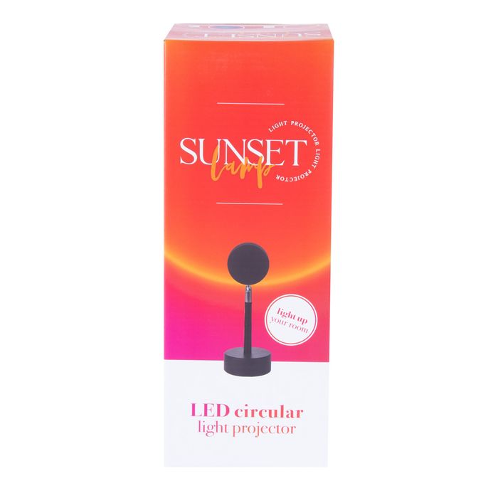 Sunset Lamp USB LED Light  Projector 180 Degree Rotation  - Sunset Red & Rainbow